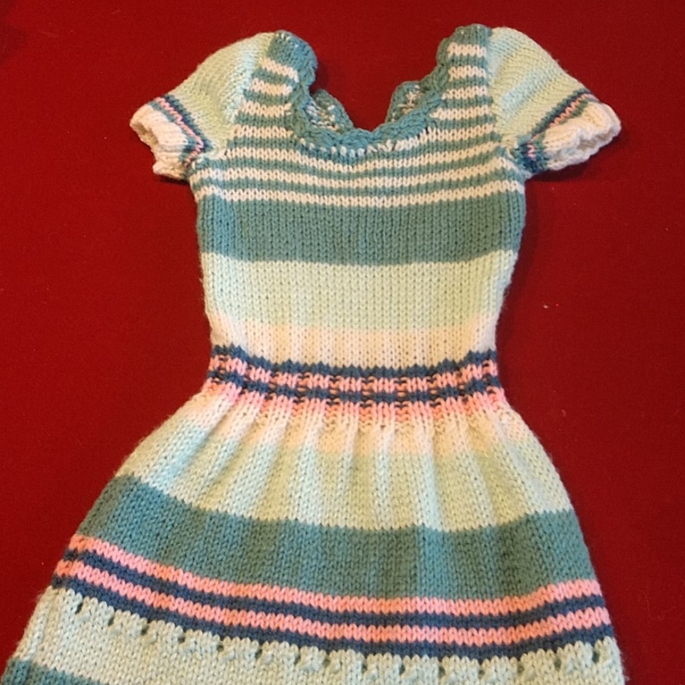 Kids hand knit dress